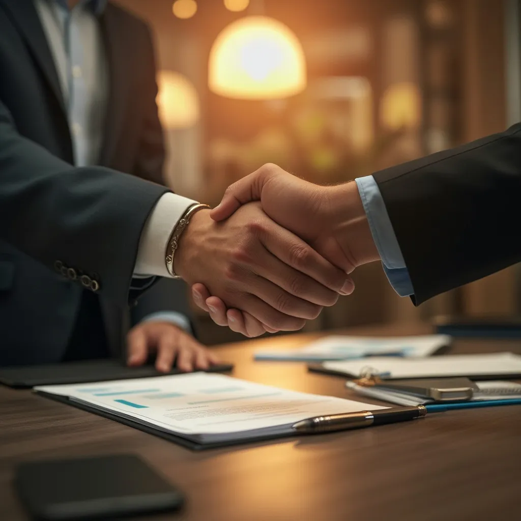 Business people shaking hands
